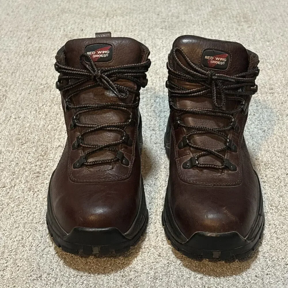 Red Wing 6681 Waterproof Steel Toe Safety Hiker Brown TC Tech Boots Size 6.5